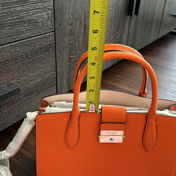 Kate Spade NWOT Voyage Small Grain Textured Leather Satchel with extra Strap. - Picture 8 of 15